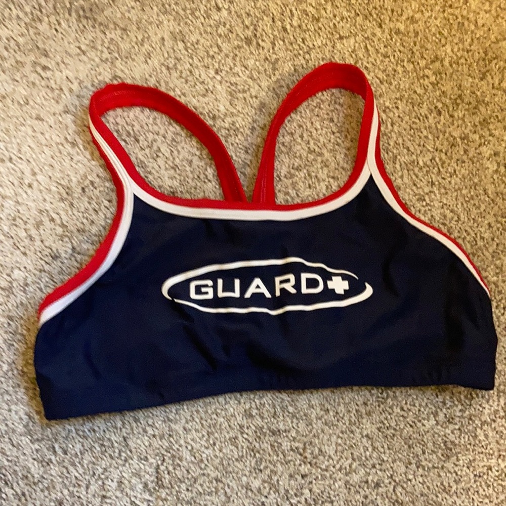 Life guard swim top.